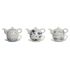 Set de Ceainic DKD Home Decor Albastru Alb 750 ml Dolomite (3 Unități)
