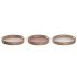 Tavă pentru gustari DKD Home Decor Scandi Roz Alb 35 x 35 x 5 cm Lemn MDF (3 Unități)