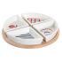 Set de Aperitiv DKD Home Decor 21,5 x 21,5 x 1 cm Roșu Albastru Alb Gresie Mediterană Case