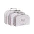 Set de Cutii Decorative DKD Home Decor 28 x 9,5 x 20 cm Roz Metal Multicolor Carton