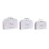 Set de Cutii Decorative DKD Home Decor 28 x 9,5 x 20 cm Roz Metal Multicolor Carton