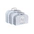 Set de Cutii Decorative DKD Home Decor 28 x 9,5 x 20 cm Albastru Metal Multicolor Carton