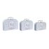 Set de Cutii Decorative DKD Home Decor 28 x 9,5 x 20 cm Albastru Metal Multicolor Carton
