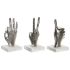 Figură Decorativă DKD Home Decor Argintiu 10 x 10 x 20 cm (3 Unități)