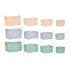 Set de Coșuri DKD Home Decor 39 x 27 x 24 cm Pânză Modern (3 Unități)