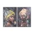 Tablou DKD Home Decor 80 x 3,5 x 120 cm Colonial Africană (2 Unități)