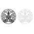 Decorațiune de Perete DKD Home Decor 100 x 1 x 100 cm Negru Buda Alb Oriental (2 Unități)