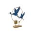 Figură Decorativă DKD Home Decor Albastru Auriu* Pasăre 51 x 9 x 51 cm