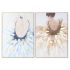 Tablou DKD Home Decor 100 x 4 x 140 cm Balerină Romantic (2 Unități)