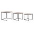 Set de 3 mese DKD Home Decor Negru Metal 45 x 45 x 45 cm Lemn MDF