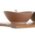 Set de Aperitiv DKD Home Decor 29 x 15,5 x 1,5 cm Porțelan Multicolor Bambus Scandinav