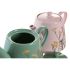 Ceainic DKD Home Decor Roz Verde Gresie (2 Unități)