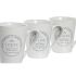 Set de Cești cu Farfurii DKD Home Decor Alb Metal Gresie 300 ml 14 x 14 x 31 cm 12,5 x 9,5 x 10,5 cm (5 Piese)