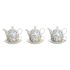 Set de Ceainic DKD Home Decor Porțelan Albastru Teracotă Alb Galben (3 Unități)