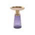 Masa laterală DKD Home Decor 37 x 37 x 50 cm Geam Albastru Auriu* Fier