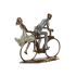 Figură Decorativă DKD Home Decor 27 x 9,5 x 23 cm Roz Auriu* Alb (2 Unități)