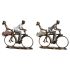 Figură Decorativă DKD Home Decor 27 x 9,5 x 23 cm Roz Auriu* Alb (2 Unități)