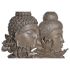 Figură Decorativă DKD Home Decor 23 x 8 x 42 cm Negru Maro Buda Oriental (2 Unități)