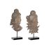Figură Decorativă DKD Home Decor 23 x 8 x 42 cm Negru Maro Buda Oriental (2 Unități)