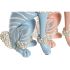 Figură Decorativă DKD Home Decor 18 x 10 x 30,5 cm Scandi Albastru Roz (2 Unități)
