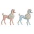 Figură Decorativă DKD Home Decor Scandi 25 x 8 x 27,5 cm Albastru Roz (2 Unități)