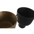 Vază DKD Home Decor 36 x 29 x 33 cm Negru Auriu* Aluminiu Modern (2 Unități)
