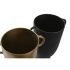 Vază DKD Home Decor 25 x 18 x 41 cm Negru Auriu* Aluminiu Modern (2 Unități)