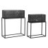 Set de jardiniere DKD Home Decor 60 x 22 x 70 cm Negru Metal