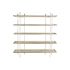 Raft DKD Home Decor Alb Natural Metal Brad Lemn de brad 40 % Metal 190 x 40 x 200 cm