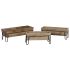 Set de jardiniere DKD Home Decor 55 x 21 x 18,5 cm Brad Metal Maro închis Cottage