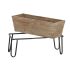 Set de jardiniere DKD Home Decor 55 x 21 x 18,5 cm Brad Metal Maro închis Cottage