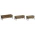 Set de jardiniere DKD Home Decor 55 x 21 x 18,5 cm Brad Metal Maro închis Cottage