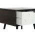 Noptieră DKD Home Decor 45 x 38 x 50 cm Negru Metal Alb Lemn de mango Wengue