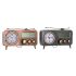 Stolní hodiny DKD Home Decor 33 x 11,5 x 26 cm Gri Cupru Fier Vintage (2 Unități)