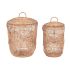 Set de Coșuri DKD Home Decor Natural Maro Deschis Tropical 45 x 45 x 57 cm