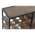 Suport pentru Sticle DKD Home Decor 80 x 24 x 44 cm Brad Natural Negru Metal Maro Lemn MDF