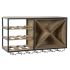 Suport pentru Sticle DKD Home Decor 80 x 24 x 44 cm Brad Natural Negru Metal Maro Lemn MDF