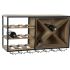 Suport pentru Sticle DKD Home Decor 80 x 24 x 44 cm Brad Natural Negru Metal Maro Lemn MDF