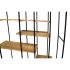 Raft DKD Home Decor Negru Natural Metal Lemn MDF 140 x 33 x 180 cm (1)