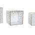 Set de jardiniere DKD Home Decor Frunze Auriu* Metal 15 x 15 x 15 cm Alb Tropical Frunza a unei plante