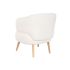 Fotoliu DKD Home Decor Alb Natural Lemn 70 x 70 x 80 cm