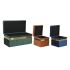 Banchetă DKD Home Decor Albastru Verde Portocaliu Auriu* Lemn MDF 93 x 47 x 45 cm (3 Unități)