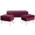 Banchetă DKD Home Decor 110 x 42 x 44 cm Metal Castaniu
