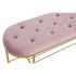 Banchetă DKD Home Decor 100 x 35 x 40 cm Roz Auriu* Metal