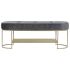 Banchetă DKD Home Decor Gri Auriu* Metal 120 x 40 x 45 cm