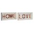 Decorațiune de Perete DKD Home Decor Alb Roșu Urban 48 x 4 x 22 cm (2 Unități)