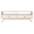 Mobilă TV DKD Home Decor Alb Natural Lemn de mango 130 x 40 x 45 cm