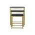 Set de 3 mese DKD Home Decor Negru Auriu* 50 x 35 x 60 cm