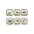 Tablou DKD Home Decor Păsări Cottage 30 x 2 x 30 cm (6 Unități)