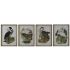 Tablou DKD Home Decor Păsări Oriental 45 x 3 x 60 cm (4 Unități)